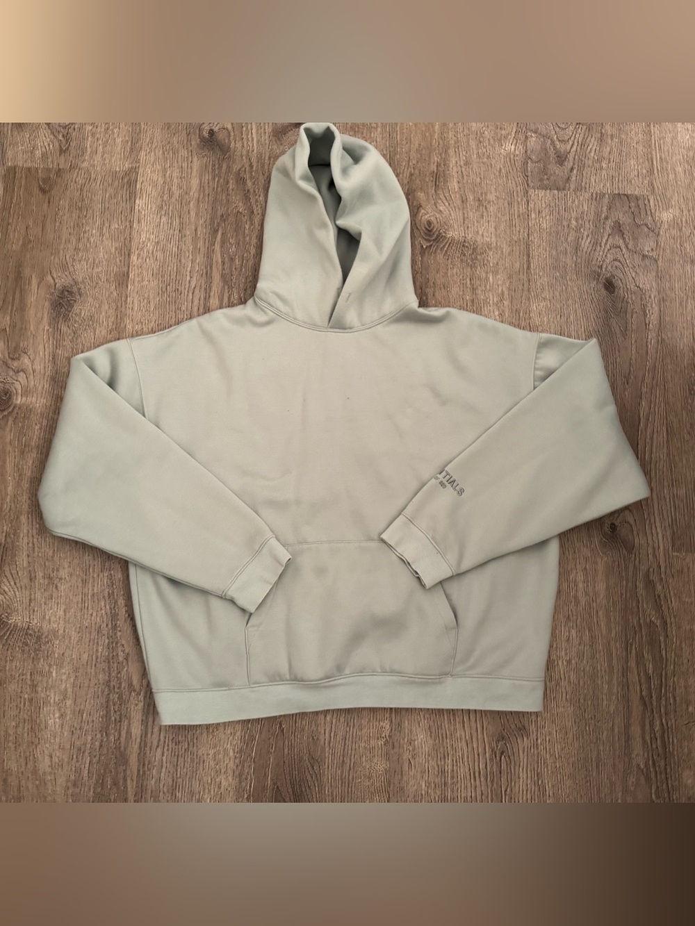 Essentials Men's Sage Green Pullover Hoodie